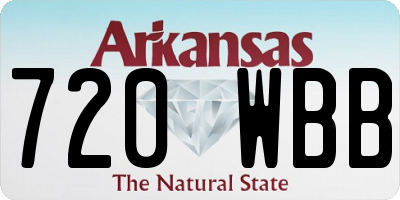 AR license plate 720WBB
