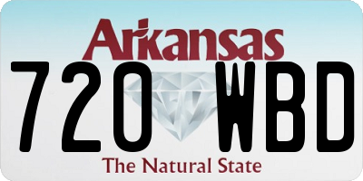 AR license plate 720WBD