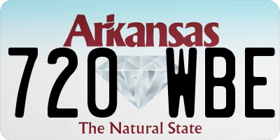 AR license plate 720WBE