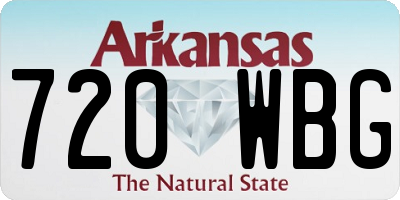 AR license plate 720WBG