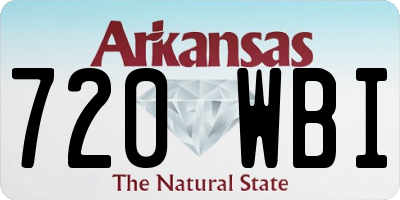 AR license plate 720WBI