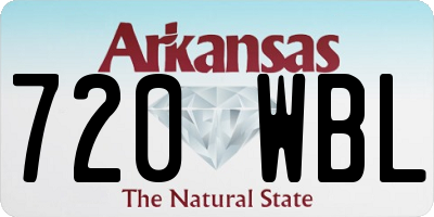 AR license plate 720WBL