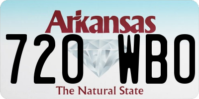 AR license plate 720WBO
