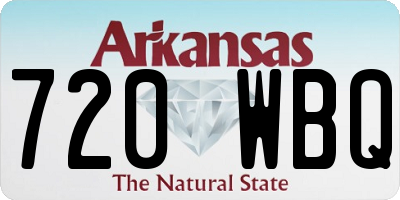 AR license plate 720WBQ