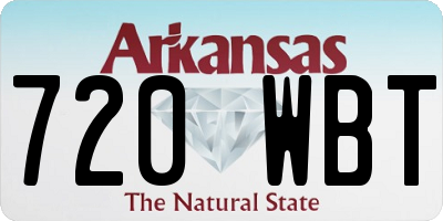 AR license plate 720WBT