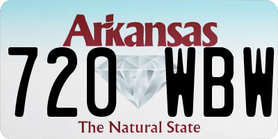 AR license plate 720WBW