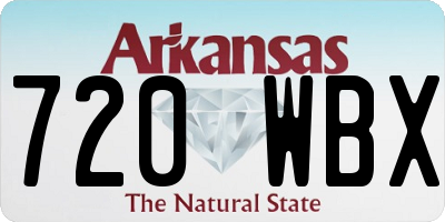 AR license plate 720WBX