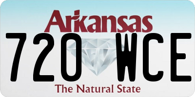 AR license plate 720WCE
