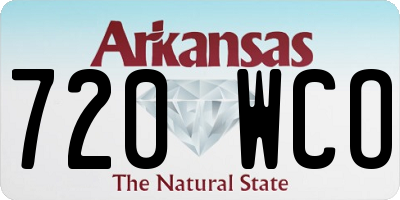 AR license plate 720WCO