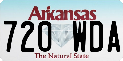 AR license plate 720WDA