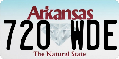 AR license plate 720WDE