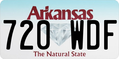 AR license plate 720WDF