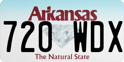 AR license plate 720WDX