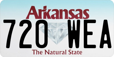 AR license plate 720WEA