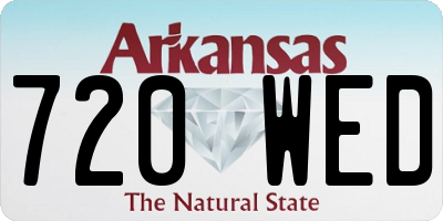 AR license plate 720WED