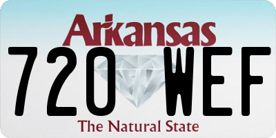 AR license plate 720WEF
