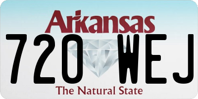 AR license plate 720WEJ