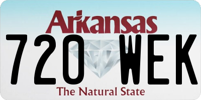 AR license plate 720WEK