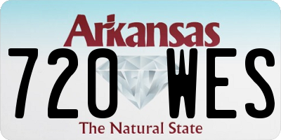 AR license plate 720WES