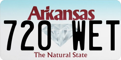 AR license plate 720WET