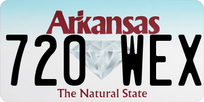 AR license plate 720WEX