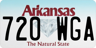 AR license plate 720WGA