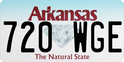 AR license plate 720WGE
