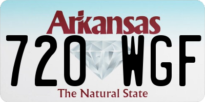 AR license plate 720WGF