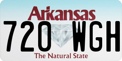 AR license plate 720WGH
