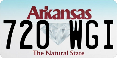 AR license plate 720WGI