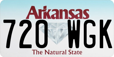 AR license plate 720WGK