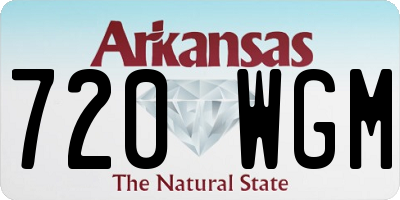 AR license plate 720WGM