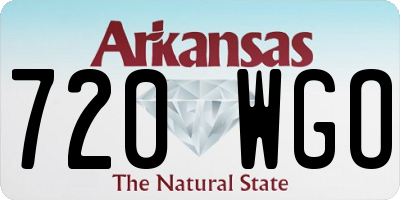 AR license plate 720WGO