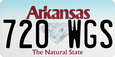 AR license plate 720WGS