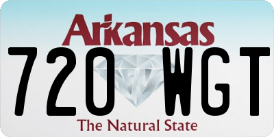 AR license plate 720WGT