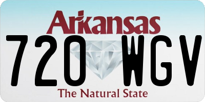 AR license plate 720WGV