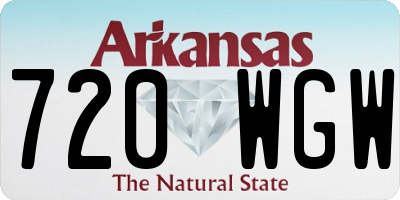 AR license plate 720WGW