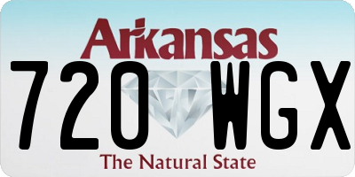 AR license plate 720WGX
