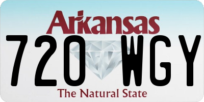 AR license plate 720WGY