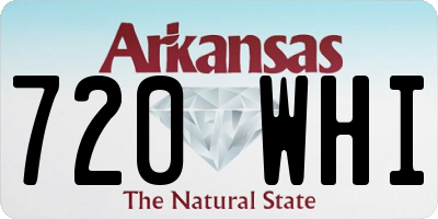 AR license plate 720WHI