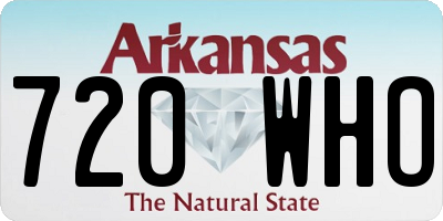 AR license plate 720WHO