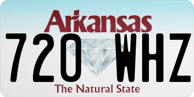 AR license plate 720WHZ