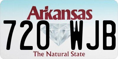 AR license plate 720WJB