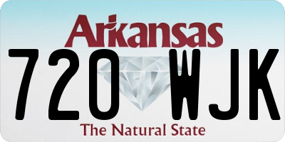 AR license plate 720WJK