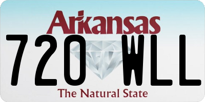AR license plate 720WLL