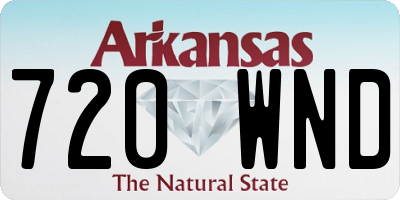 AR license plate 720WND