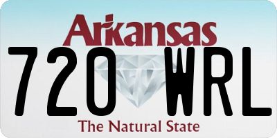 AR license plate 720WRL