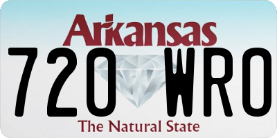 AR license plate 720WRO