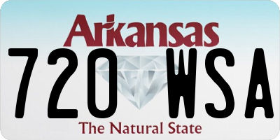 AR license plate 720WSA