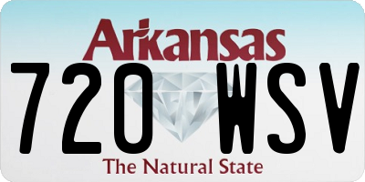 AR license plate 720WSV